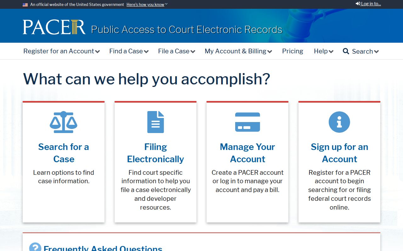 PACER search for Allamakee County federal criminal court records