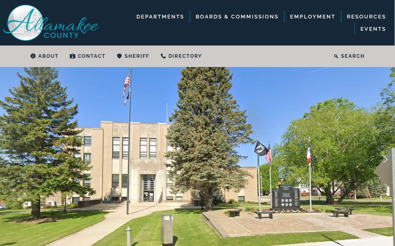 Official Allamakee County government homepage for criminal record offices