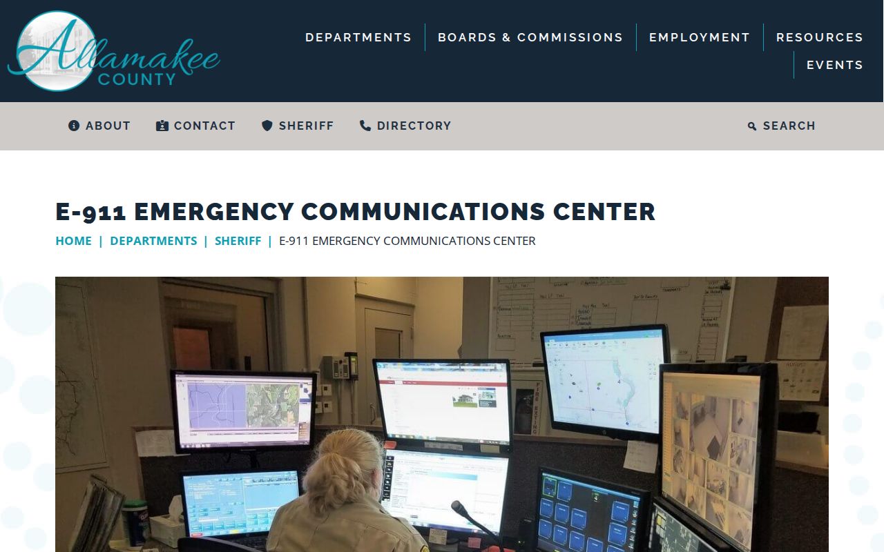 Allamakee County Sheriff dispatch and records information